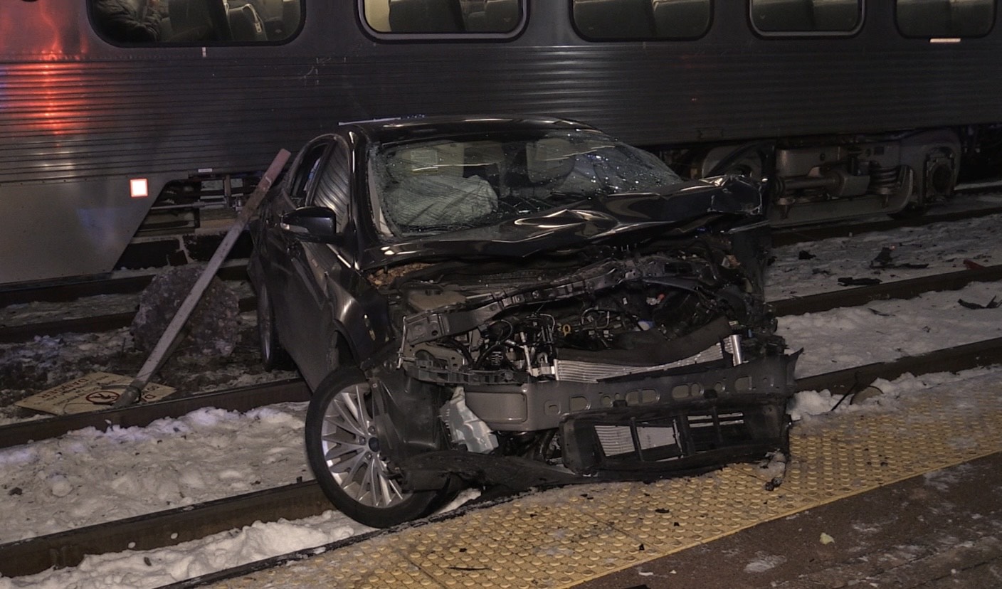 Train strikes car in Glencoe, hospitalizing two The Record